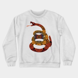 Gadsden Snake Circular Mexican Flower pattern Crewneck Sweatshirt